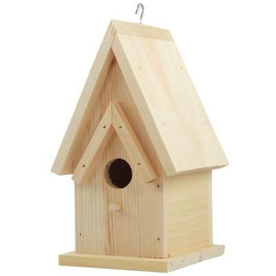 China Birds log customization outdoor unfinished wooden aviaries that can be hung for sale