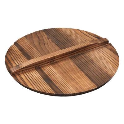 China Factory direct 26*26*1.6cm pot cover custom made classic wooden kitchen cookware for sale