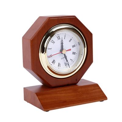 China Antique factory direct wholesale custom decoration style gift practical alarm clock wooden for sale