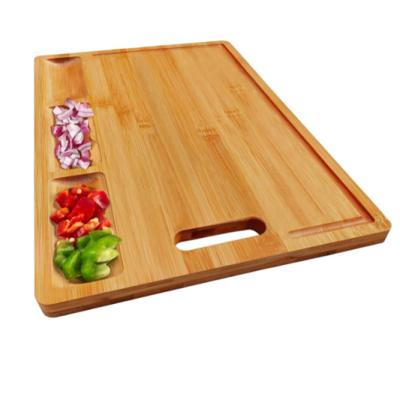 China Custom Function Sustainable Storage Rectangular Wooden Cutting Board for sale