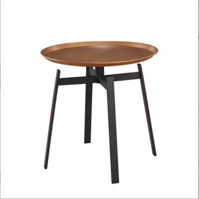 China Nordic Custom Modern Luxury Round Light Adjustable Wrought Iron Natural Wood Coffee Table (The Other) for sale