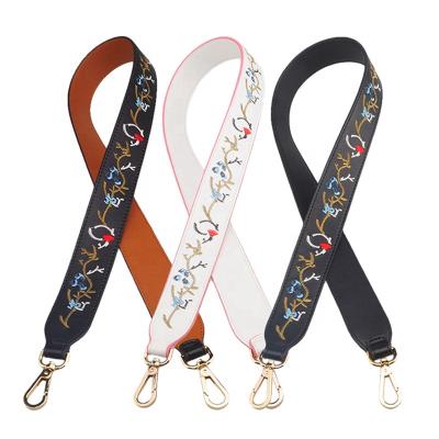 China For Bags Factory Price Unique Embroidery Cross - Body Shoulder PU Leather Bag Straps for sale