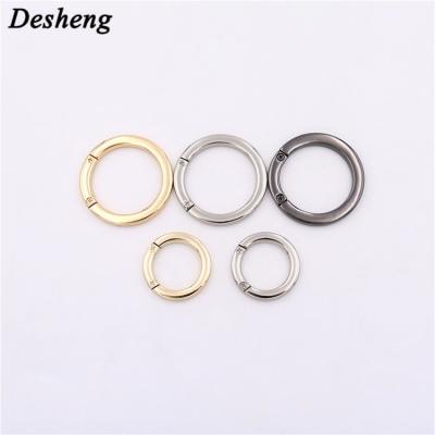 China High Quality Flat Line Screw O Ring Spring Open Gate Ring 1.5 Inch Bag Zinc Alloy Replace Rings DIY Ring Holder Main Connector Set for sale