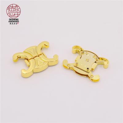 China Bag Purse Locks Wholesale Purse Accessories Alloy Locks Metal Turn Locks Custom Design Push Lock for sale