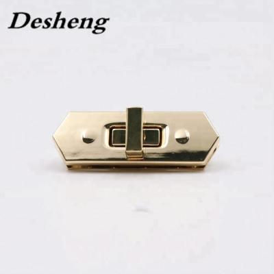 China Metal Leather Bag Accessories Twist Lock Fasteners For Handbags Bag Metal Lock Metal Bag Locks for sale