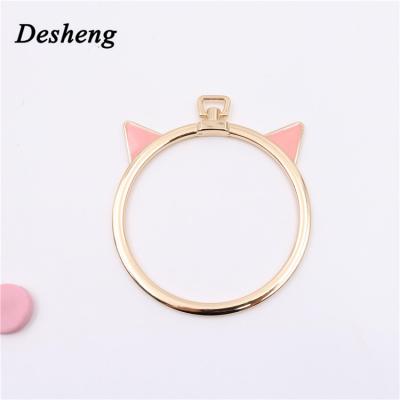 China Fashion Eco-friendly Design Of Ear Metal Frame O Ring Handle Handbags Replacement Accessories For Bag Handle for sale