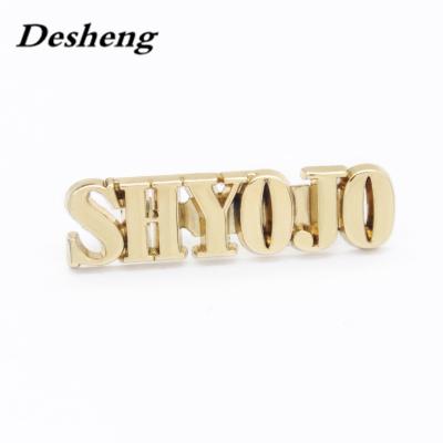 China For Bags New Arrival Handbag Gold Logo Small Metal Letters For Custom Handbags or Bags for sale