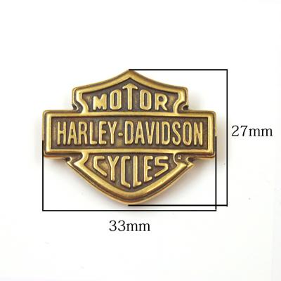 China New Custom Metal Logo Motorcycles Letter Metal Solid Copper Brass Tag For Lattice Clothes Label Tags for sale