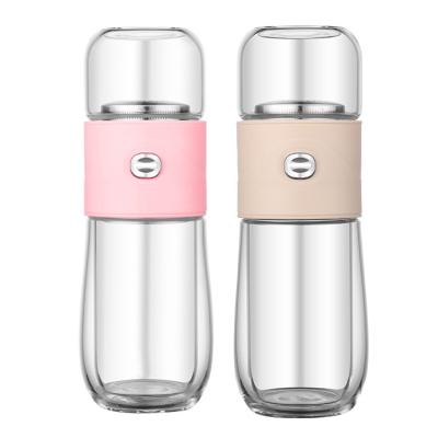 China Fashionable Wholesale Luxury Borosilicate Viable Glass Crystal Water Bottle for sale