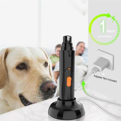 China Viable Hot Sale Electric Pet Nail Polisher Trimmer Grinder With LED For Painless Pet Nail Cutter Machine Dog Groom for sale