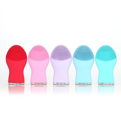 China Beauty Care Beauty Face Wash Scrub Remover Exfoliating Electric Sonic Facial Cleansing Brush Silicone Face Cleanser for sale