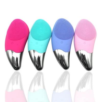 China Beauty Care OEM Accept Sonic Face Brushes Electric Cleanser Brush Silicone Facial Massage Deep Cleansing Brush for sale