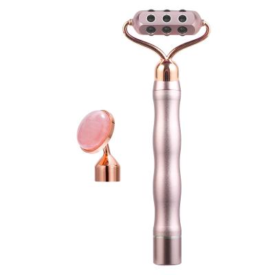 China Anti Aging Wrinkle Remover Jade Massage Rose Quartz Facial Roller Jade Roller rozenkwarts Met Serum Face Roller for sale