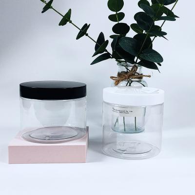 China BEAUTY PACKAGING PET Clear Plastic Bottle For Food Storage Wide Mouth Jar, Cosmetic Jar With Lid And Lining In Various Size Food Grade for sale