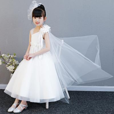 China Girls' Evening Wear Dress Children's White African Dress Dress Anti-Static for sale