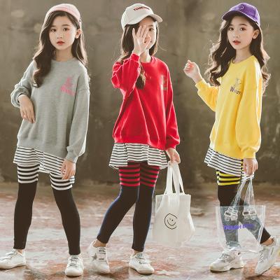 China 2021 boutique autumn casual outfits wholesale high quality designer girls clothing set for kids for sale