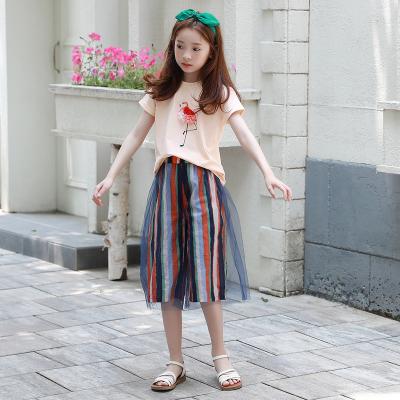 China Hot Selling Cotton Clothes Girls Clothing Sets Two Piece Kids Suit Children Fashion Kids Clothing for sale