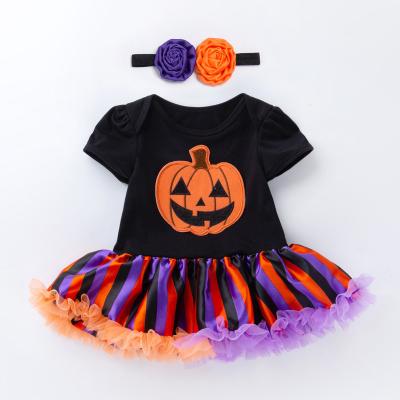 China 2019 Anti-static Christmas Halloween Fancy Costumes Babies Little Pumpkin Dress Up For Kids for sale