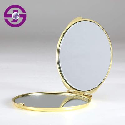 China Cheap Personalized Magnifying Metal Keepsake Pocket Decorative Mirror Custom Round Mini Size for sale