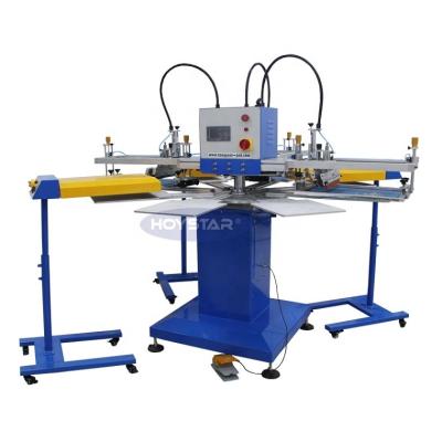 China Printing T Shirt Size 3 Color Rotary Screen Printing Machine For T Shirt Cotton Bag Non Woven Bags for sale