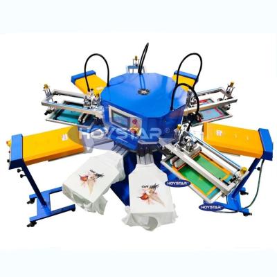 China Automatic Printing T Shirt 4 Colors Paper Bag Screen Printing Machine For Nonwoven Bags for sale