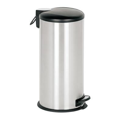 China Stainless Steel Pedal Bin Rubbish Bin Viable Polishing Finish Dust Bin For Indoor for sale