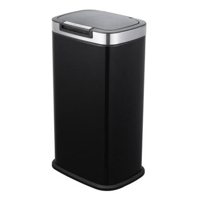 China Sustainable Stainless Steel Trash Can Rubbish Basket Touch Rubbish Bin For Hotel Home Office for sale