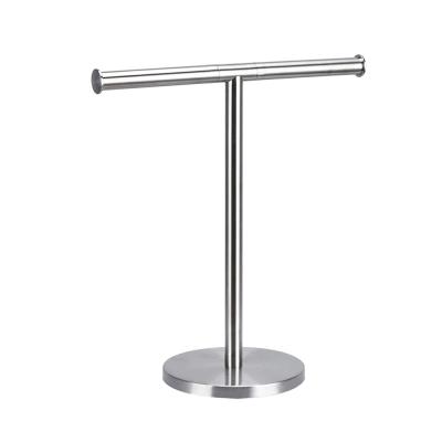 China Durable Modern Free Standing Hand Towel Rack Kitchen Dish Cloth Hanger Toilet Bathroom Towel Rack Holder for sale