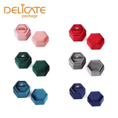 China Recyclable High Quality Jewelry Display Velvet Ring Box Gift Boxes Packaging Jewelry Storage Box for sale