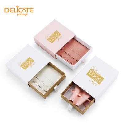 China 2022 Recyclable Cost Effective Luxury Sliding Empty Cardboard Wrapping Paper Necklace Jewelry Gifts With Two Drawer Box for sale