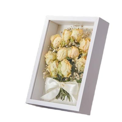 China MDF Cheap Price Specimen Three-Dimensional Hollow Frame Diy Handcrafted Clay Dried Flower Thickened Pendant Frame Photo Picture Frame for sale