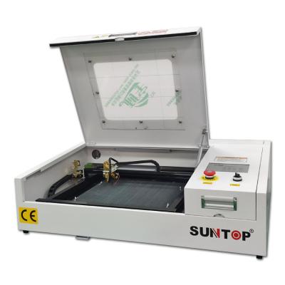 China SUNTOP CO2 Water Cooled Laser Cutting Engraving Machine 400*400mm Wood Acrylic Engraving Machine for sale