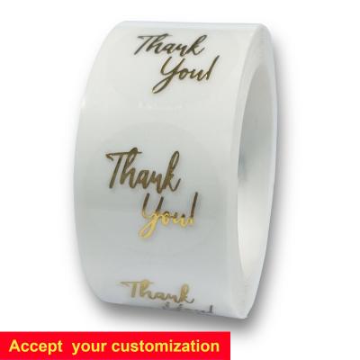 China Custom Die Cut Scratch Stickers- 1 inch 500pcs per roll transparent stickers for wedding gift ect thank you stickers for sale