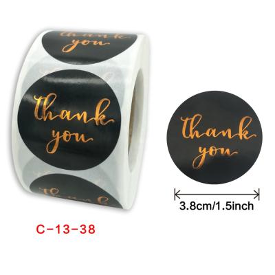 China Hot Scratch- 1inch 500pcs Custom Stampinng Label For Wedding Die Cut Thank You Stickers for sale