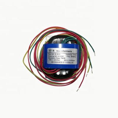 China Customized electronic 220v to 12v r core transformer, audio transformer en venta