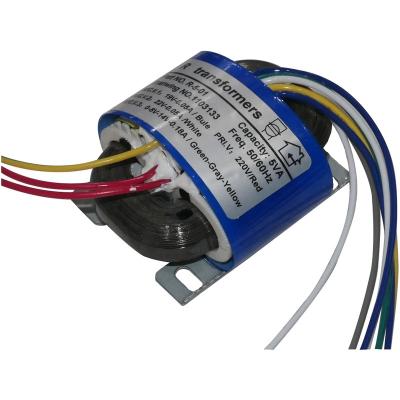 China Customized electronic 220v to 12v r core transformer, audio transformer for sale