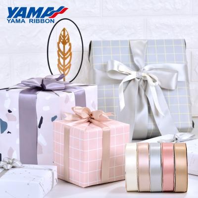 China Wholesale 196 Colors High Tenacity Yama Factory Price Double Faced Smooth Polyester Satin Ribbon for sale