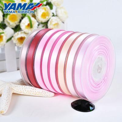 China High Tenacity Yama Ribbon 3/8 Inch 9mm Polyester Single Face Satin Ribbon Wholesale Ribbon for sale