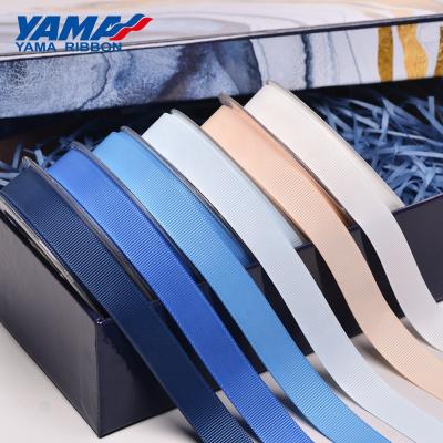 China Yama factory wholesale high tenacity polyester solid colors ribbon 100 yards per roll grosgrain ribbon for sale