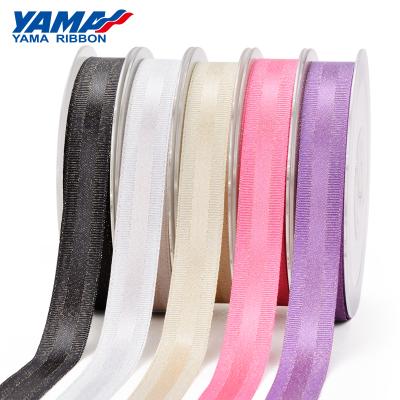 China Gold/Silver Mesh Yama New Arrival 4 Sizes Gold/Silver Mesh Grosgrain Satin Ribbon Roll for sale