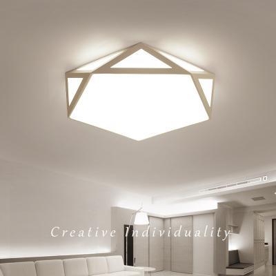 China Lámpara de techo hexagonal moderna de color rosa negro para dormitorio exterior Iluminación del hogar en venta