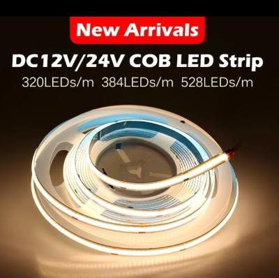 China COB Strip Light Car Led Strip Light 320led 384led 480led 528led 768leds RGB COB Led Strip Light For Aluminum Profile for sale