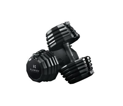 China Wholesale 50LB Adjustable Dumbbell Rubber Coated Adjustable Sports Equipment for sale