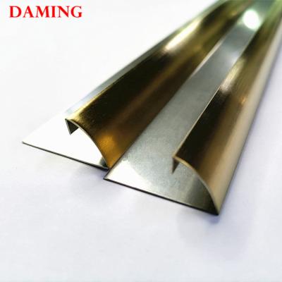 China Stainless Steel Modern Quarter Shape Round Corner Tile Trim For Ceramic Tile Marble Edge for sale