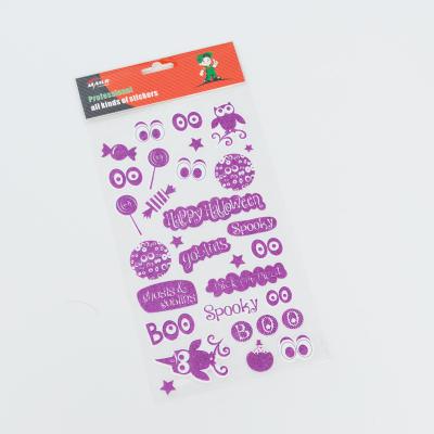 China Cartoon Sticker Halloween Cartoon Stickers With Gold Powder, PVC Glitter Sticker for sale