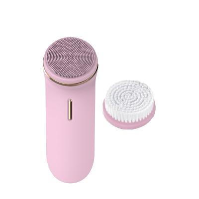 China Acne Treatment Face Scrubbing Exfoliation Cleansing Vibrating Electric Facial Brush for sale