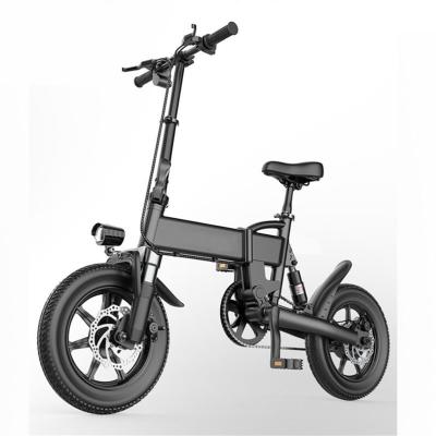 China Magnesium alloy folding e bike14 inch bicycle lithium battery electric adult scooter assisted folding bike for sale