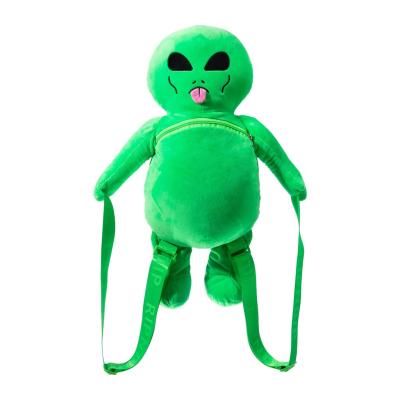 China Manufacturer Custom Made Alien Baby Backpack Stuffed Plush Promotion Toy Art Backpack Anime Preschool Plush Toy for sale