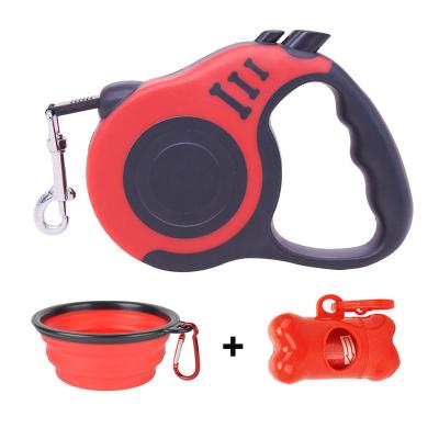 China Multifunctional Luxury Travel Water Bowl Dog Poop Bag Pack Set Portable Automatic Retractable Dog Leash for sale