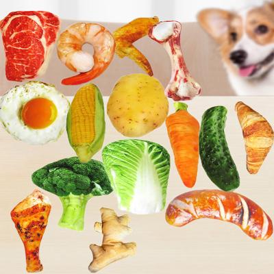 China Creative Anti Bite Simulation Drumstick Toy Puppy Squeaky Pet Chew Stocked Vegetable Dog Toys for sale